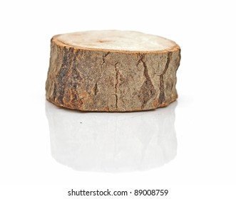 Tree Stump Isolated On White Background