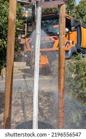 Tree Watering With Commercial Vehicle