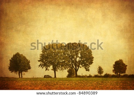 Similar – Image, Stock Photo Emotions | a day comes to an end. Tree silhouette in evening light