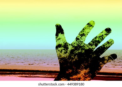 Trees on hand : Environmentalist concept as blurred digital background - Powered by Shutterstock