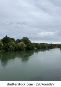 Trees Reflection On A French River