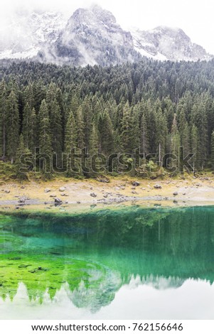 Similar – Foto Bild Beautiful cristal clear mountain lake in the alps