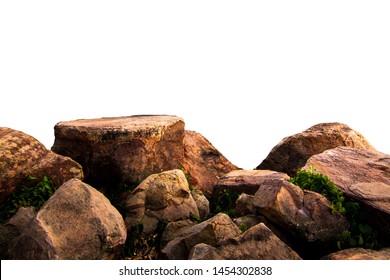 The trees.Rocks and Stone on the Mountain .Isolated on White background - Shutterstock ID 1454302838