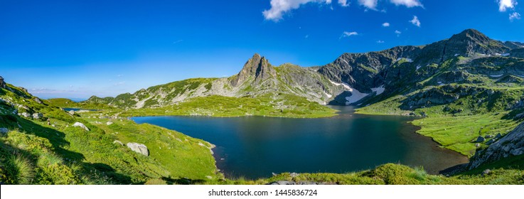 The Trefoil Lake, One Of The Seven Rila Lakes In Bulgaria
