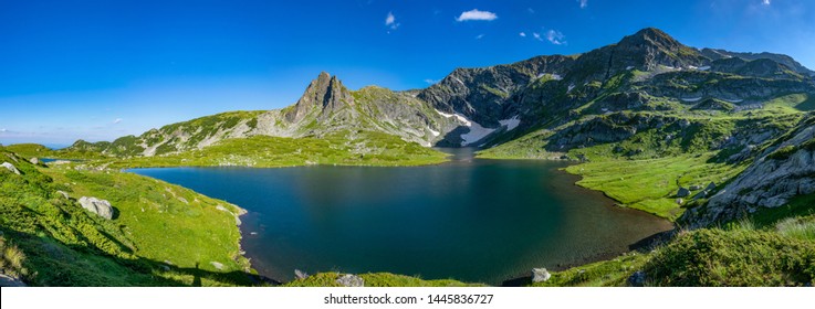 The Trefoil Lake, One Of The Seven Rila Lakes In Bulgaria
