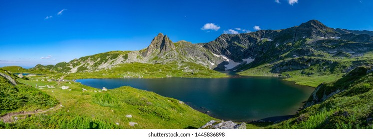 The Trefoil Lake, One Of The Seven Rila Lakes In Bulgaria
