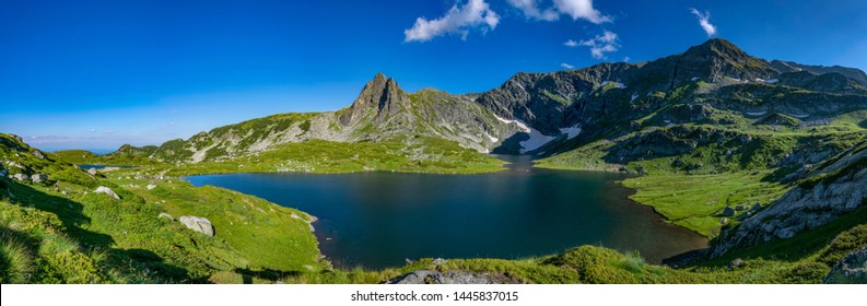 The Trefoil Lake, One Of The Seven Rila Lakes In Bulgaria
