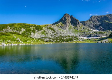 The Trefoil Lake, One Of The Seven Rila Lakes In Bulgaria