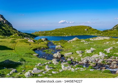 The Trefoil Lake, One Of The Seven Rila Lakes In Bulgaria