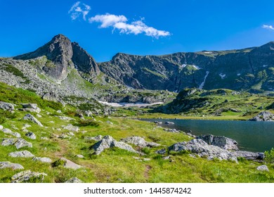 The Trefoil Lake, One Of The Seven Rila Lakes In Bulgaria