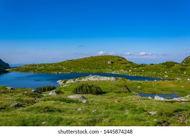 The Trefoil Lake, One Of The Seven Rila Lakes In Bulgaria