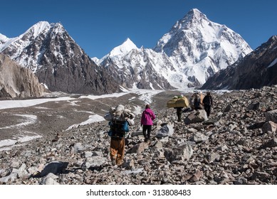 Trekker Heading To K2 Base Camp, Pakistan