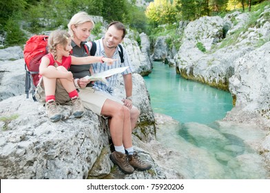 Trekking - Family On Mountain Trek