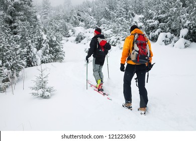Trekking in harsh winter conditions