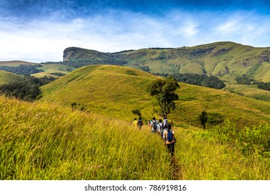 Trekking at Kudremukh, Karnataka, India