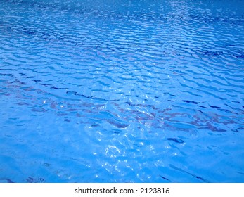 Trembling Surface Of An Olympic Size Swimming Pool