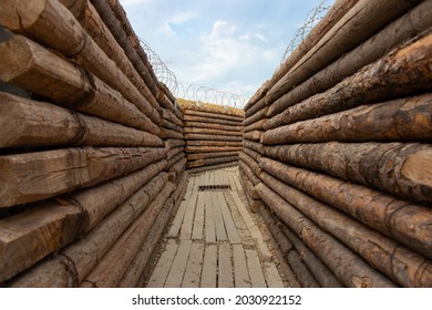 Trench During The Karabakh War, Military Trench, Second Karabakh War.