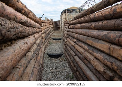 Trench During The Karabakh War, Military Trench, Second Karabakh War.