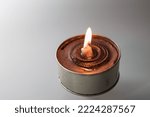 trench military candle isolated on white background