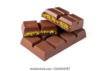 Trend chocolate; Dubai chocolate is made with pistachio paste and kadayif.