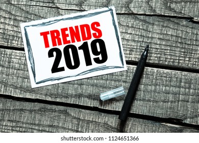 TRENDS 2019 Inscription In Notepad On Table