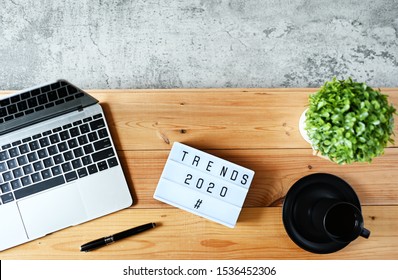 TRENDS 2020 Business Concept,Top view - Shutterstock ID 1536452306