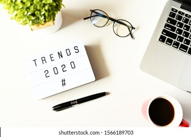 TRENDS 2020 Business Concept,Top View