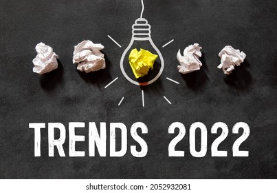 trends 2022, text on red background. white letters - Shutterstock ID 2052932081