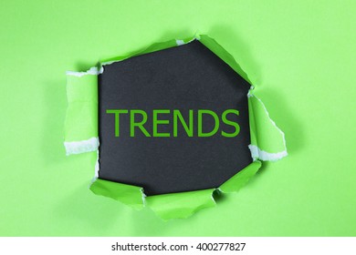 Trends Written Under Torn Paper