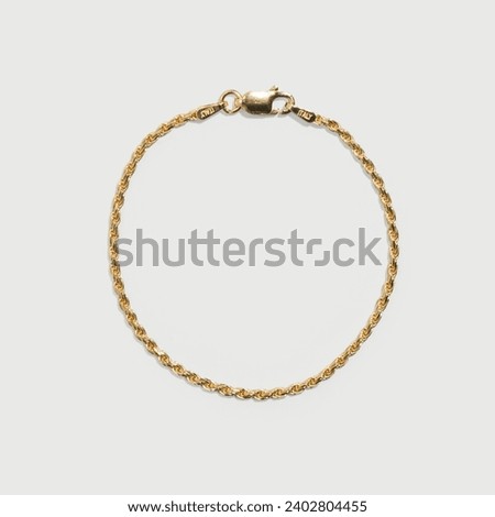 Trendy Chain Bracelet on Grey Background