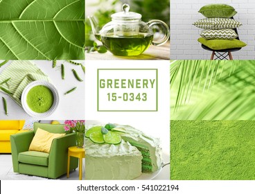 Trendy color concept. Set with greenery color - Shutterstock ID 541022194