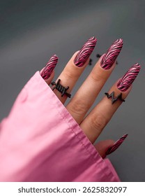 Trendy Nail  Purple