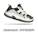 Trendy sports shoes on white background. Men