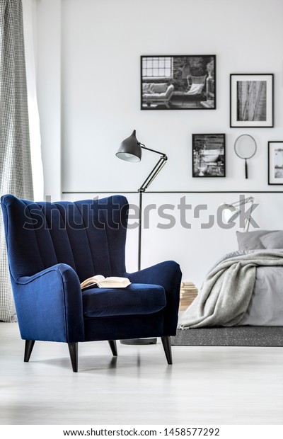 Trendy Wing Back Chair Fancy Bedroom Stock Photo Edit Now