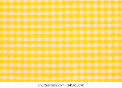 Trendy Yellow Checkered Gingham Textile