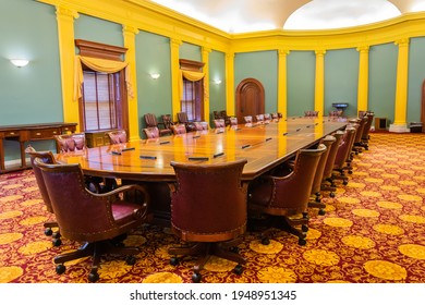 Trenton, New Jersey, United States Of America – September 6, 2016. Senate Majority Conference Room Of New Jersey State House In Trenton, NJ. 