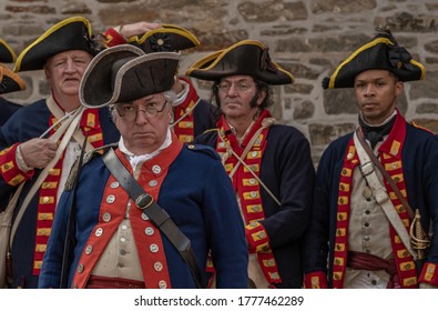 Trenton, New Jersey / USA - December 28 2019: Soldier On Parade At The Battle Of Trenton.