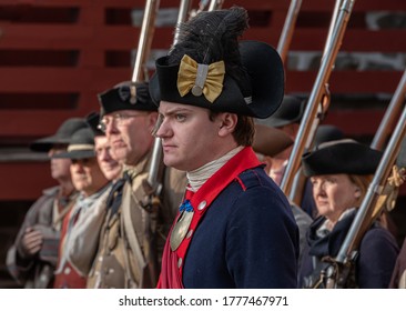 Trenton, New Jersey / USA - December 28 2019: Captain Of The Guard At The Battle Of Trenton.