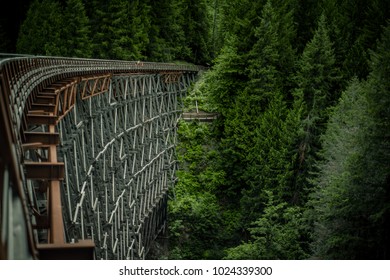 Trestle bridge in green forest  - Powered by Shutterstock