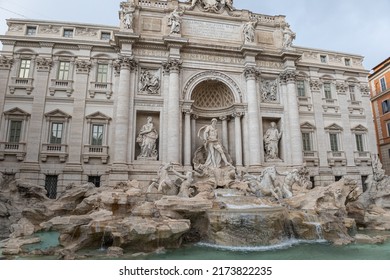 Trevi's Fountain In Rome, Italy, Designed By Italian Architect Nicola Salvi And Completed By Pietro Bracci At 1762