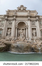 Trevi's Fountain In Rome, Italy, Designed By Italian Architect Nicola Salvi And Completed By Pietro Bracci At 1762