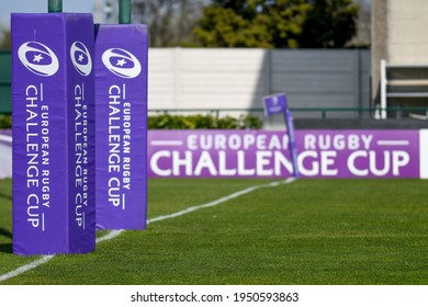 Treviso, Italy, April 03, 2021, Challenge Cup Logo, Signs, Flags During Rugby Challenge Cup Benetton Treviso Vs SUA LG Agen