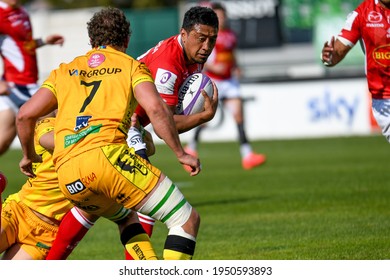 Treviso, Italy, April 03, 2021, Jean-Marcellin Buttin (Agen) In Action During Rugby Challenge Cup Benetton Treviso Vs SUA LG Agen