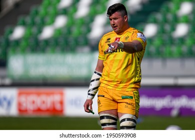 Treviso, Italy, April 03, 2021, Sebastian Negri (Benetton Treviso) During Rugby Challenge Cup Benetton Treviso Vs SUA LG Agen