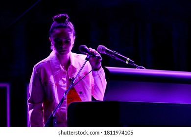 Treviso, Italy, August 06 2020 Francesca Michielin During Francesca Michielin - Spazi Sonori - Suoni Di Marca Italian Singer Music Concert