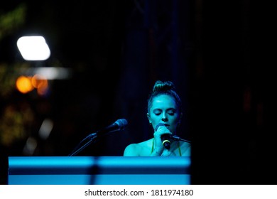 Treviso, Italy, August 06 2020 Francesca Michielin During Francesca Michielin - Spazi Sonori - Suoni Di Marca Italian Singer Music Concert