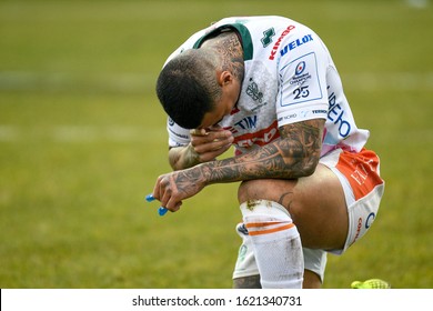 Treviso, Italy, January 18 2020 Monty Ioane (treviso) During Benetton Treviso Vs Leinster Rugby Rugby Heineken Champions Cup