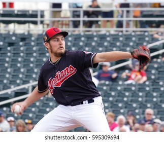 Trevor Bauer Pitcher For The Cleveland Indians At New Year Park In New Year Arizona USA March 5,2017.