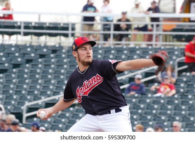Trevor Bauer Pitcher For The Cleveland Indians At New Year Park In New Year Arizona USA March 5,2017.