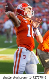 Trevor Lawrence #16 - Clemson Tigers Host Georgia Tech Yellow Jackets On Thursday 8-29-19 At Clemson Memorial Stadium In Clemson South Carolina USA 